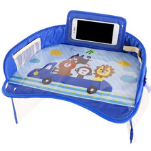 Load image into Gallery viewer, Multifunctional Cartoon Car Safety Seat Tray Waterproof Stroller Holder Kids Toy Food Drink Table Portable Car Baby Seat Table
