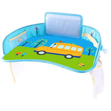 Load image into Gallery viewer, Multifunctional Cartoon Car Safety Seat Tray Waterproof Stroller Holder Kids Toy Food Drink Table Portable Car Baby Seat Table
