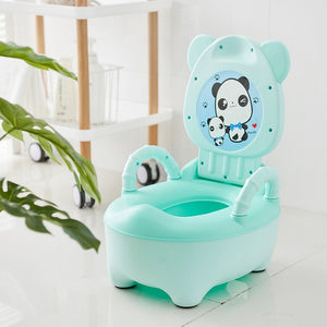 Baby Pot Children Training Potty Toilet Seat Kids Cartoon Panda Toilet Trainer Portable Travel Urinal Comfortable Backrest Pots